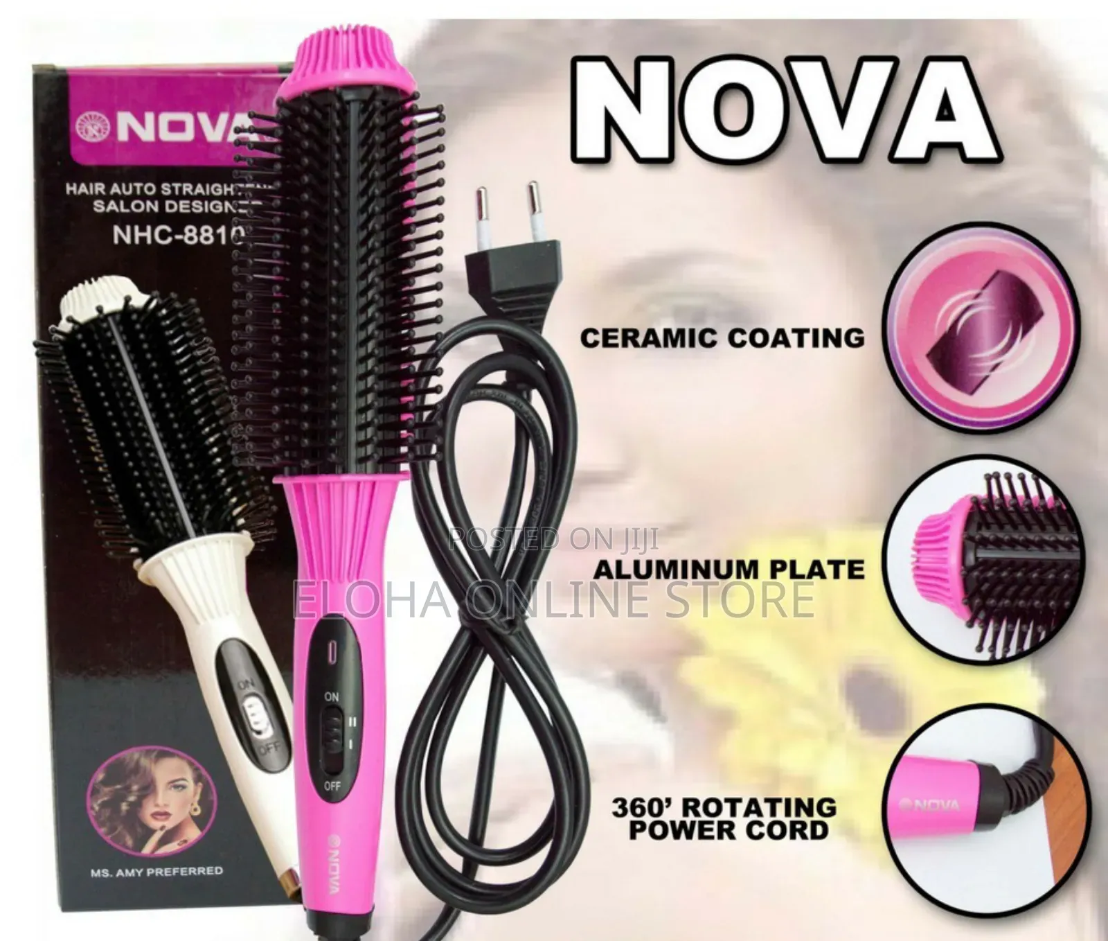 2-in-1 Hair Straightener Brush Comb