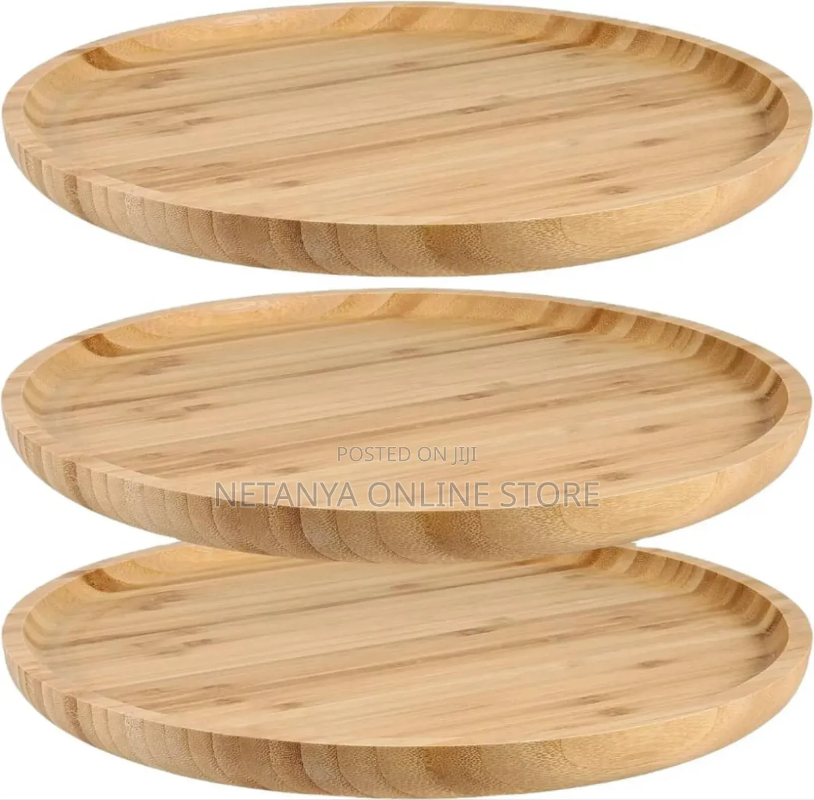 Oval Bamboo Trays 3pcs