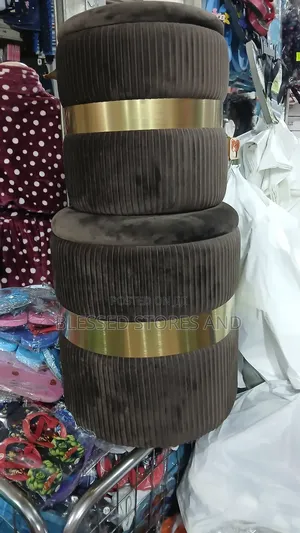 Ottoman Velvet Storage and Stool
