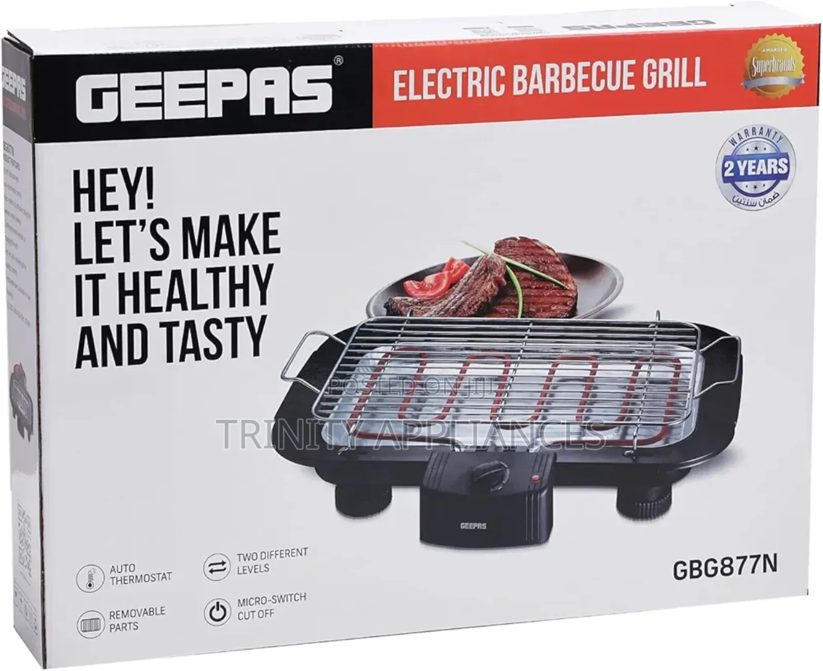 Geepas Gbg877 Electric Barbecue Grill 2000w - Table Grill.
