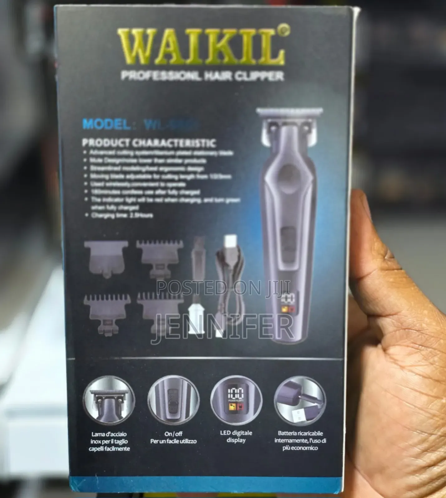 Waikil Wl-9851 Waterproof Body Hair Clipper