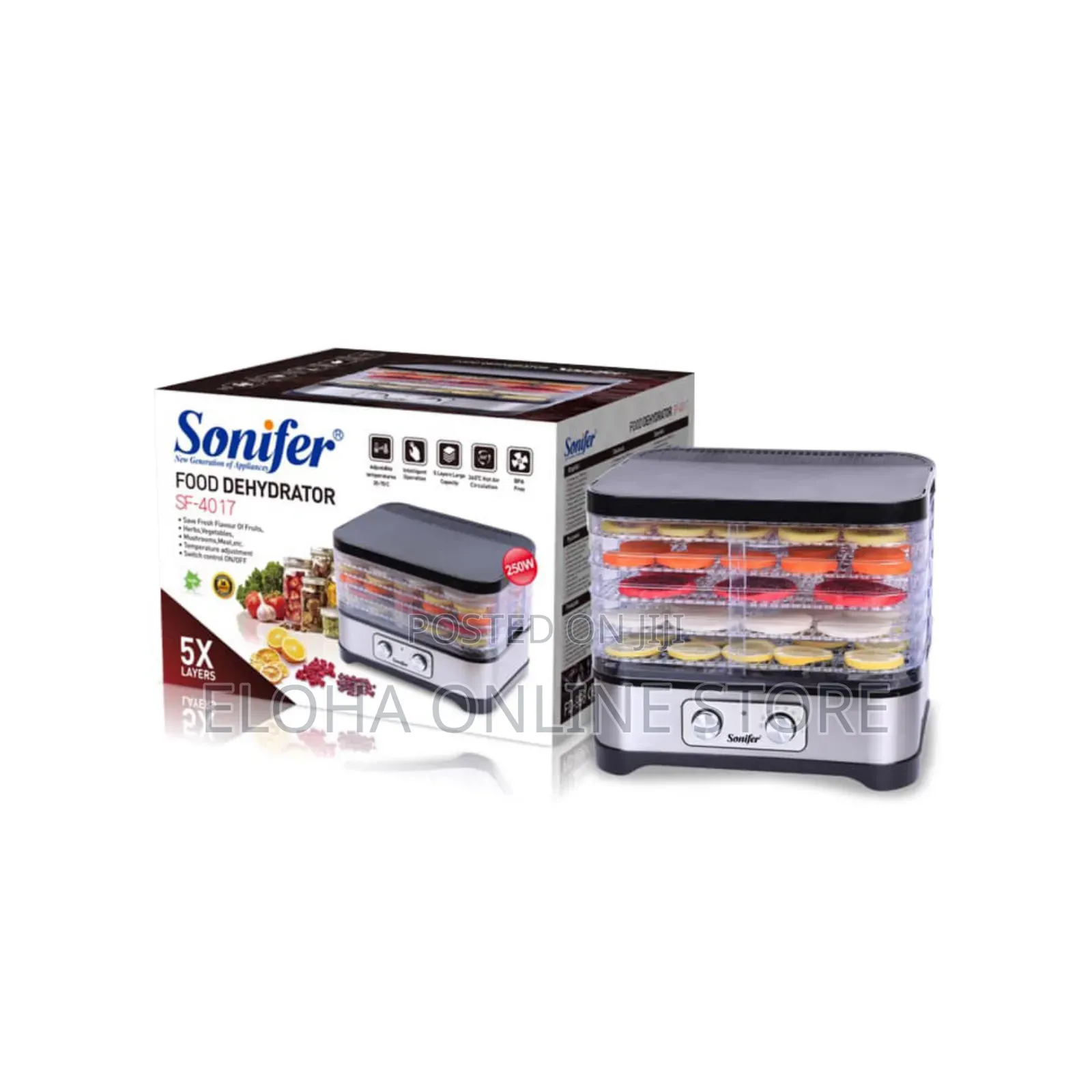 Sonifer Sf-4017 5 Layers Mini Electric Fruit Dryer