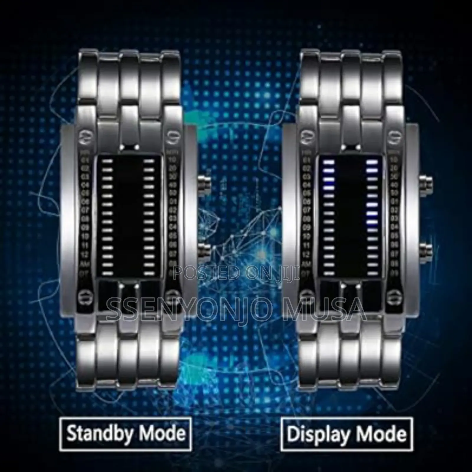 T-goer Men's Digital Led Watch - Stainless Steel Sports