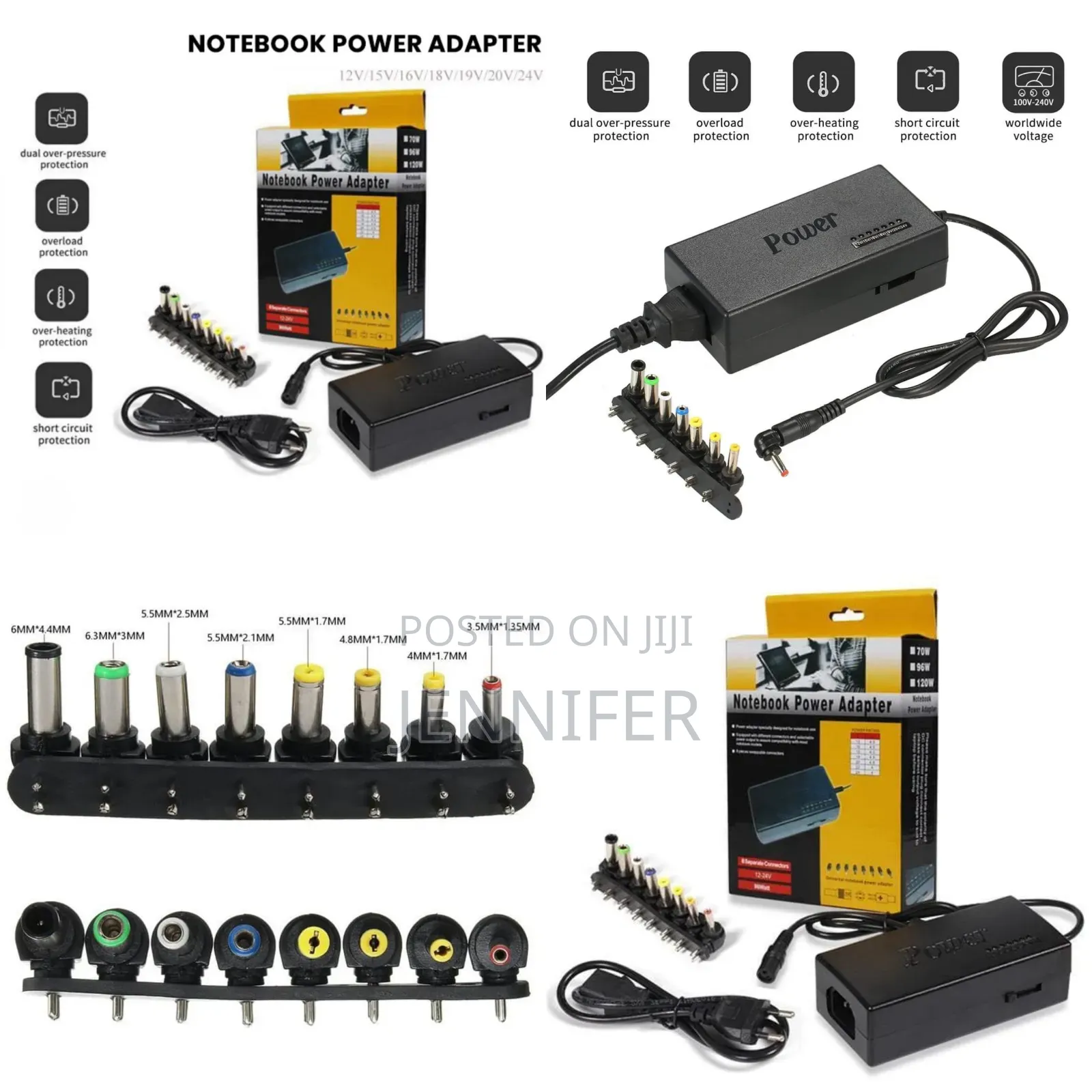 8 in 1 100w Universal Powersupply Laptop Charger