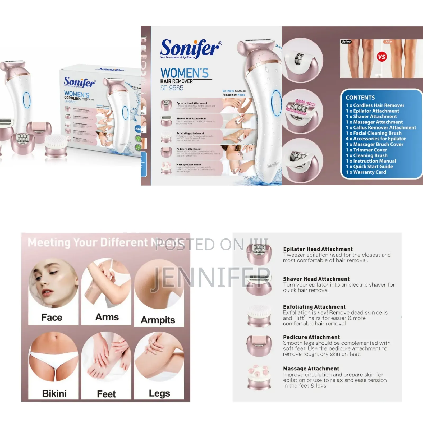 Led Rechargeable Women Hair Removal Set