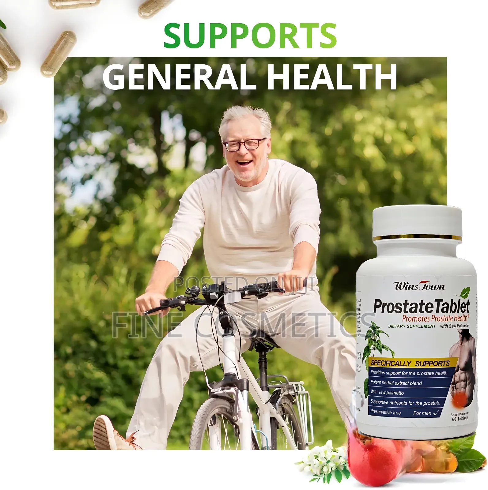 Prostate Tablets, Men's Healthy Enlarged Prostate Relief Care Pills