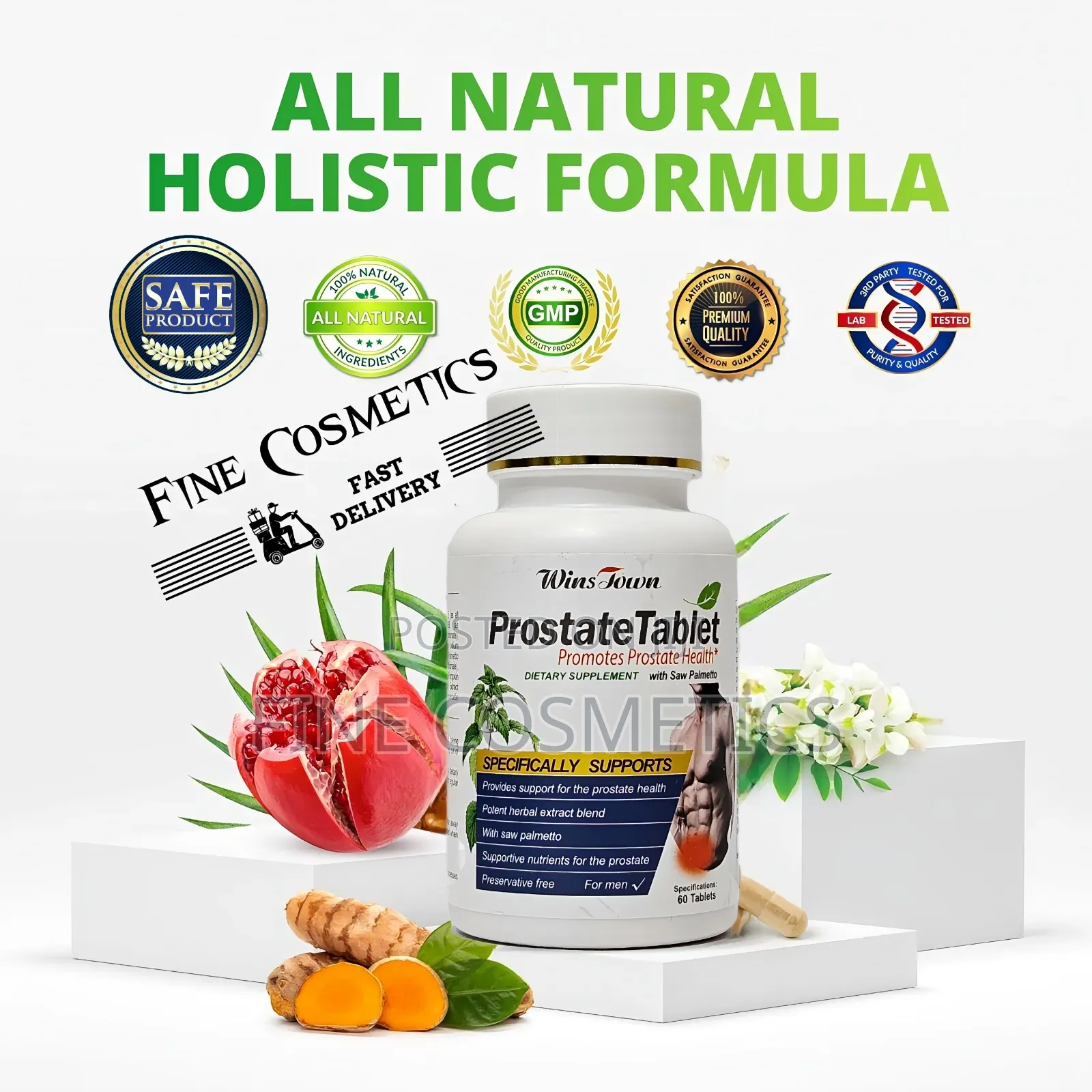 Prostate Tablets, Men's Healthy Enlarged Prostate Relief Care Pills
