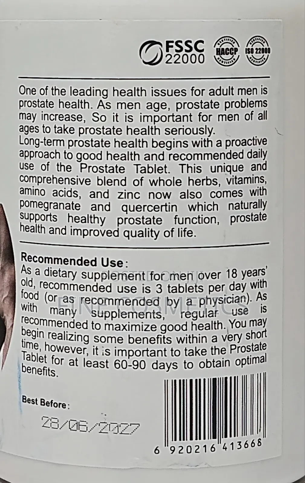 Prostate Tablets, Men's Healthy Enlarged Prostate Relief Care Pills