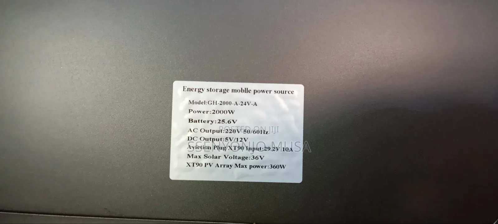 Portable Power Station 2000w Gh-2000-a-24v-a With Solar