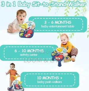 3in1 Baby Push Walker and Activity Centes