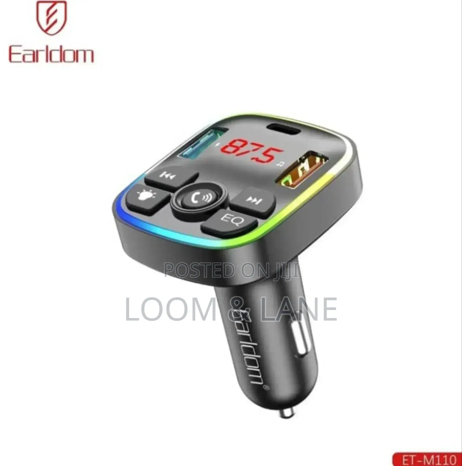 Earldom M110 4-in-1 Car Charger With Fm Transmitter