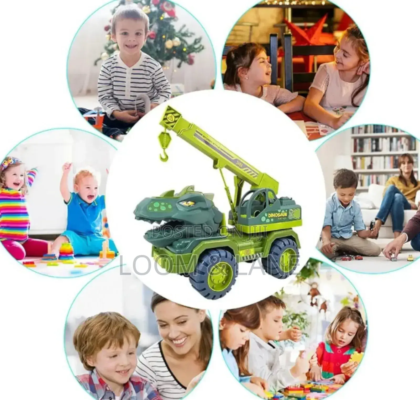 Children Dinosaur Crane Truck Car Toys
