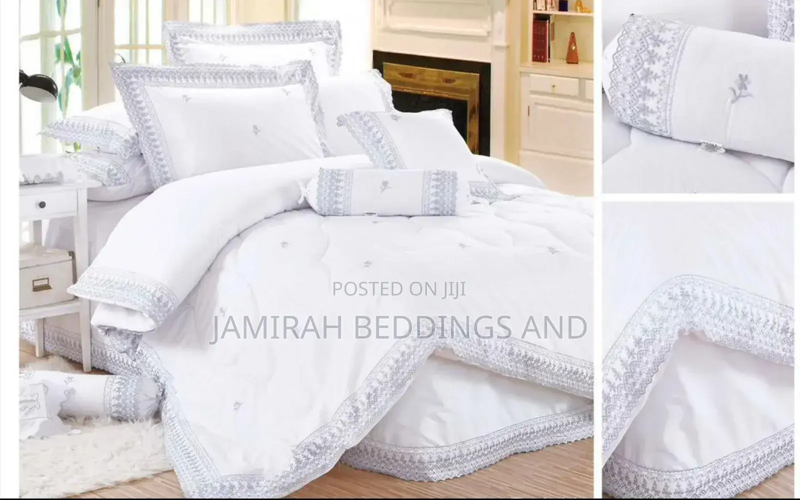 Luxury 12 Piece Plain Bed Cover in Pure Cotton