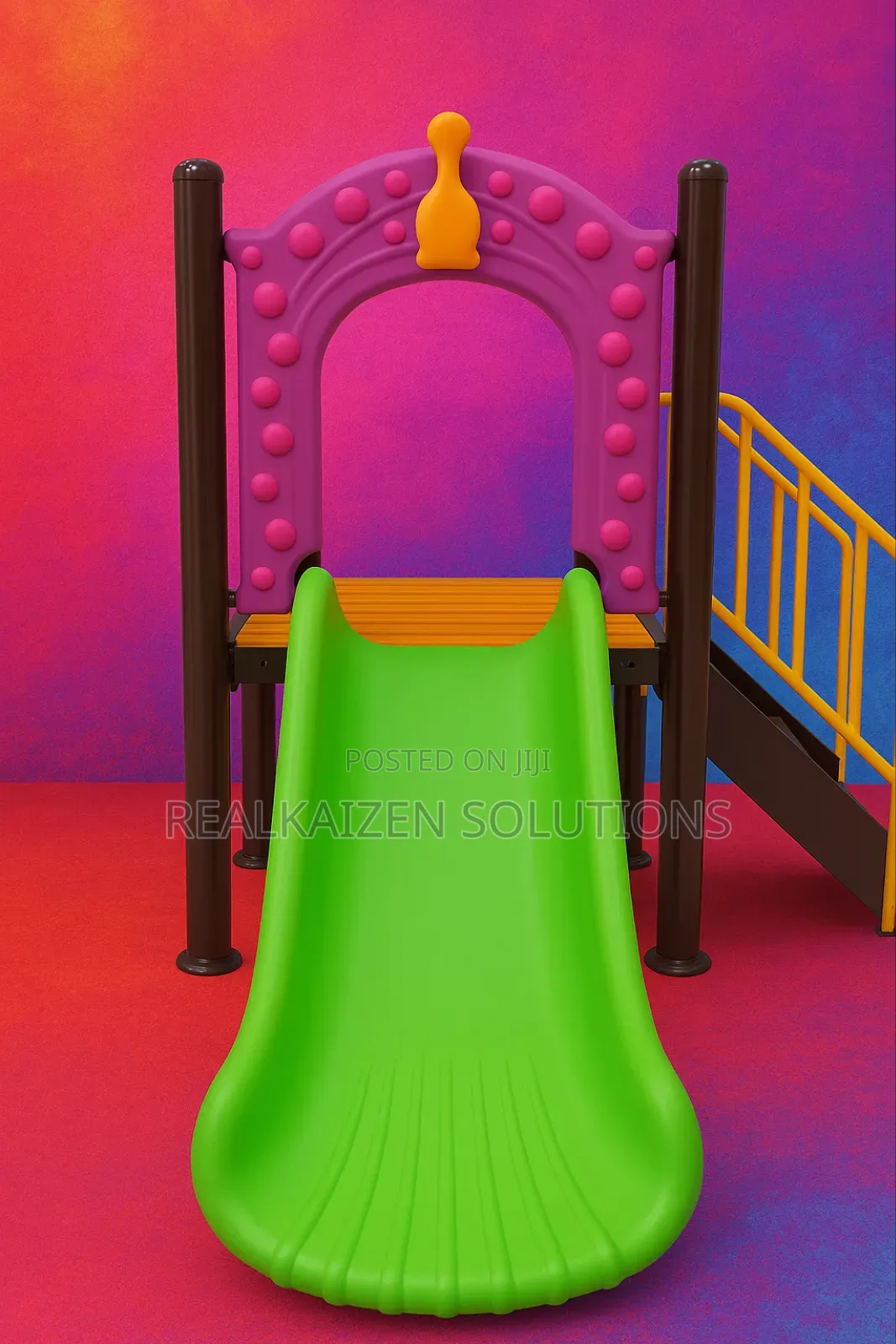 Outdoor 4ft Durable Children Slide With Climbing Stair Rails