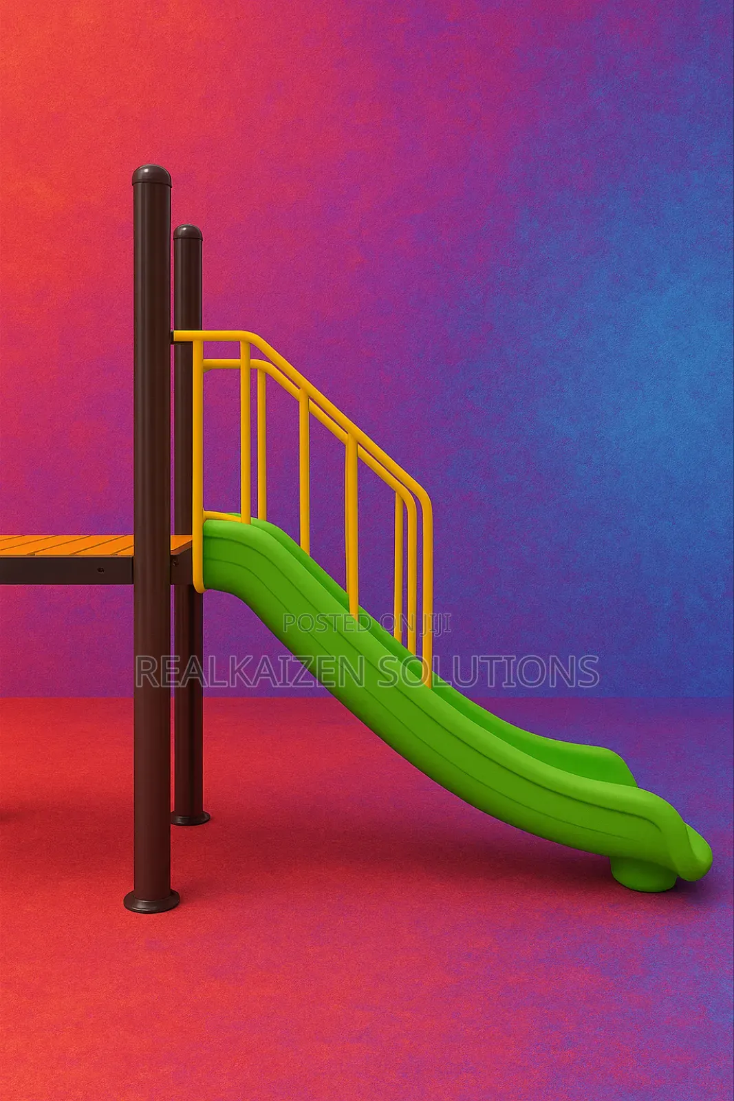 Outdoor 4ft Durable Children Slide With Climbing Stair Rails