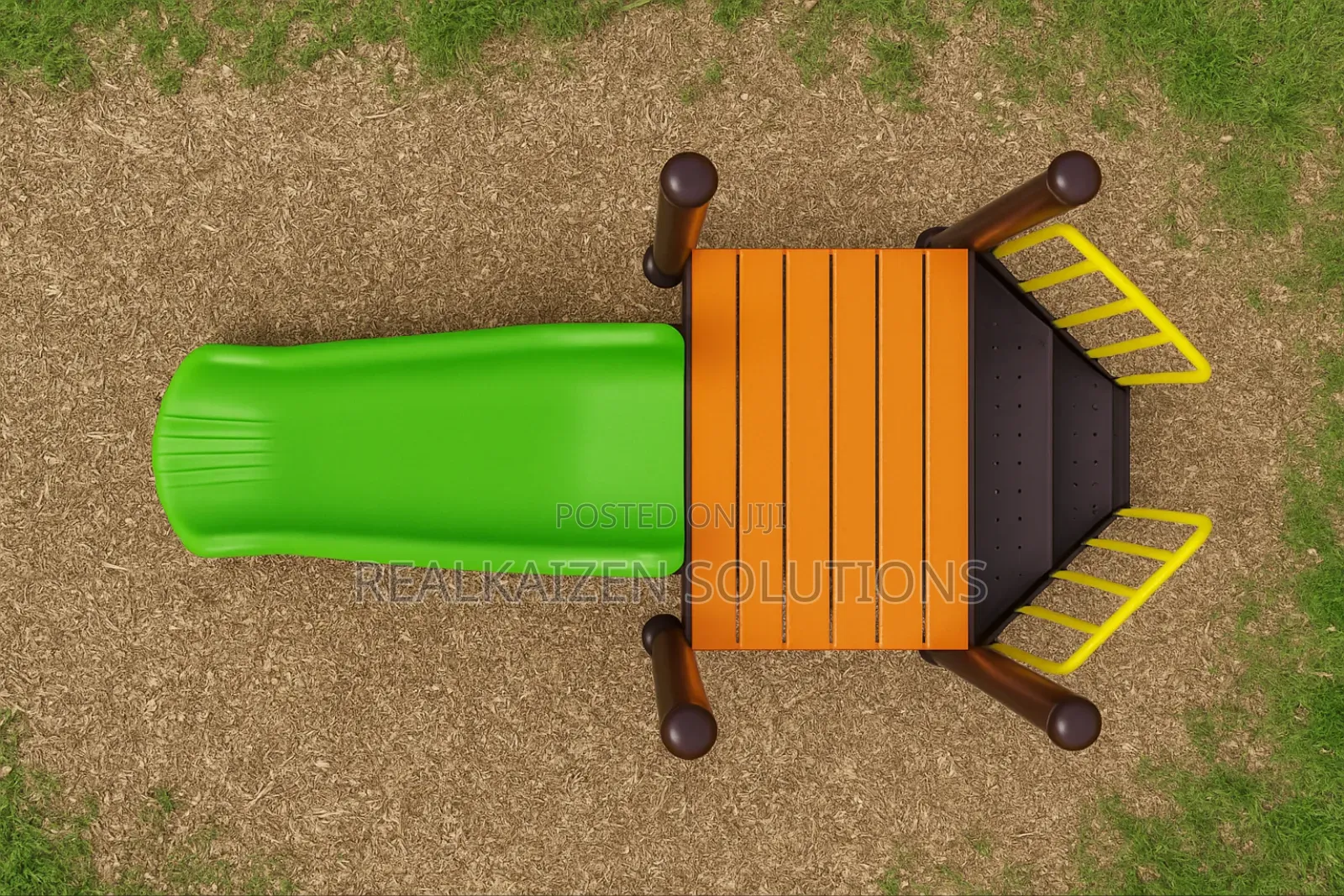 Outdoor 4ft Durable Children Slide With Climbing Stair Rails