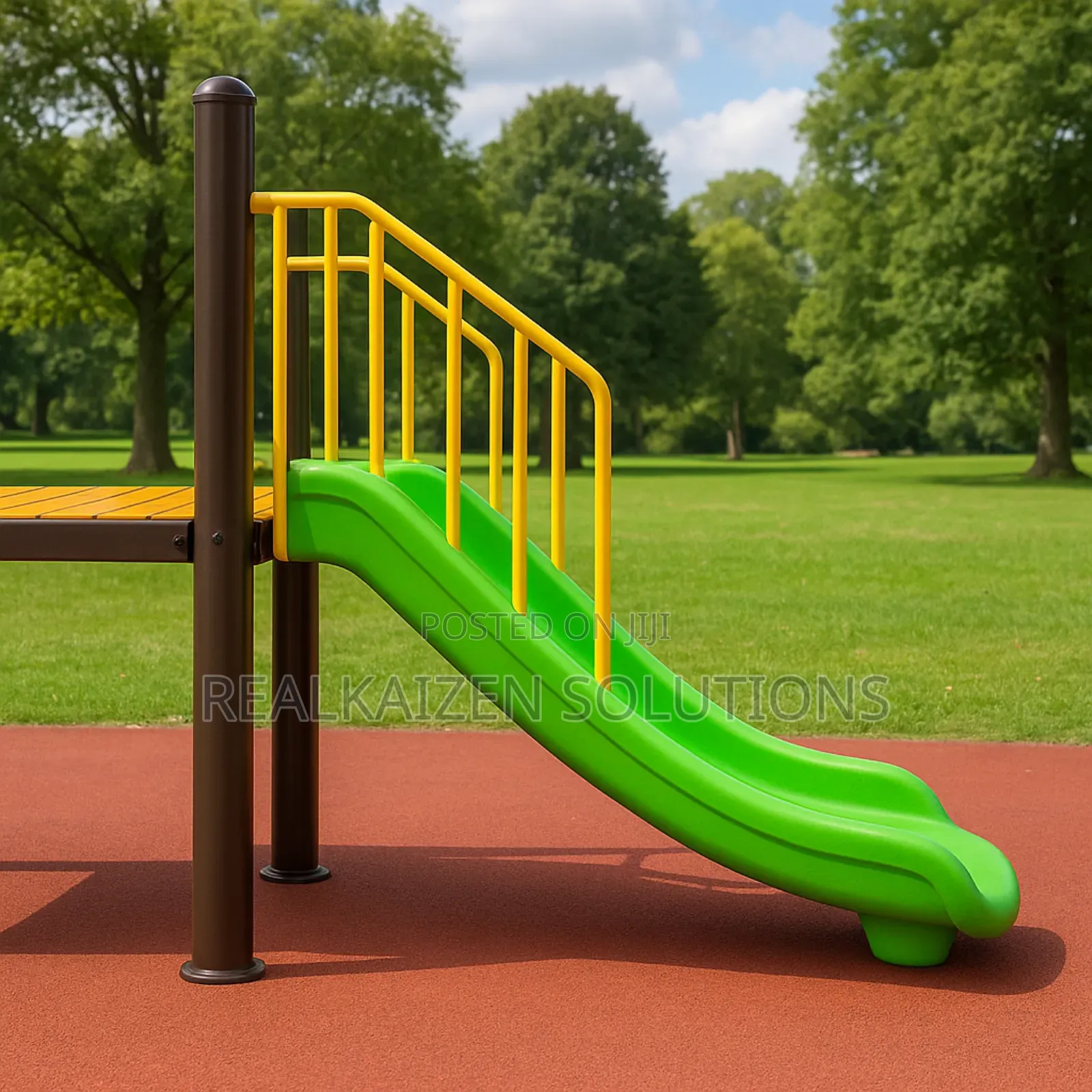 Outdoor 4ft Durable Children Slide With Climbing Stair Rails