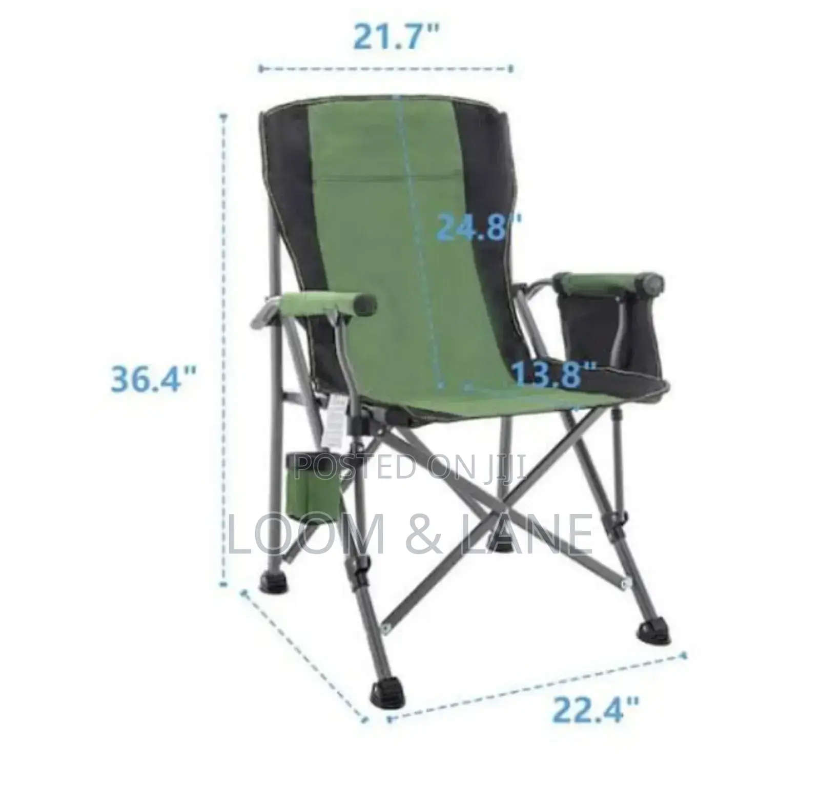 Wildout Portable Sturdy Folding Camping Chair Green
