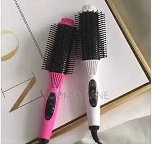 2-in-1 Hair Straightener Brush Comb, Wet or Dry Fast Heat