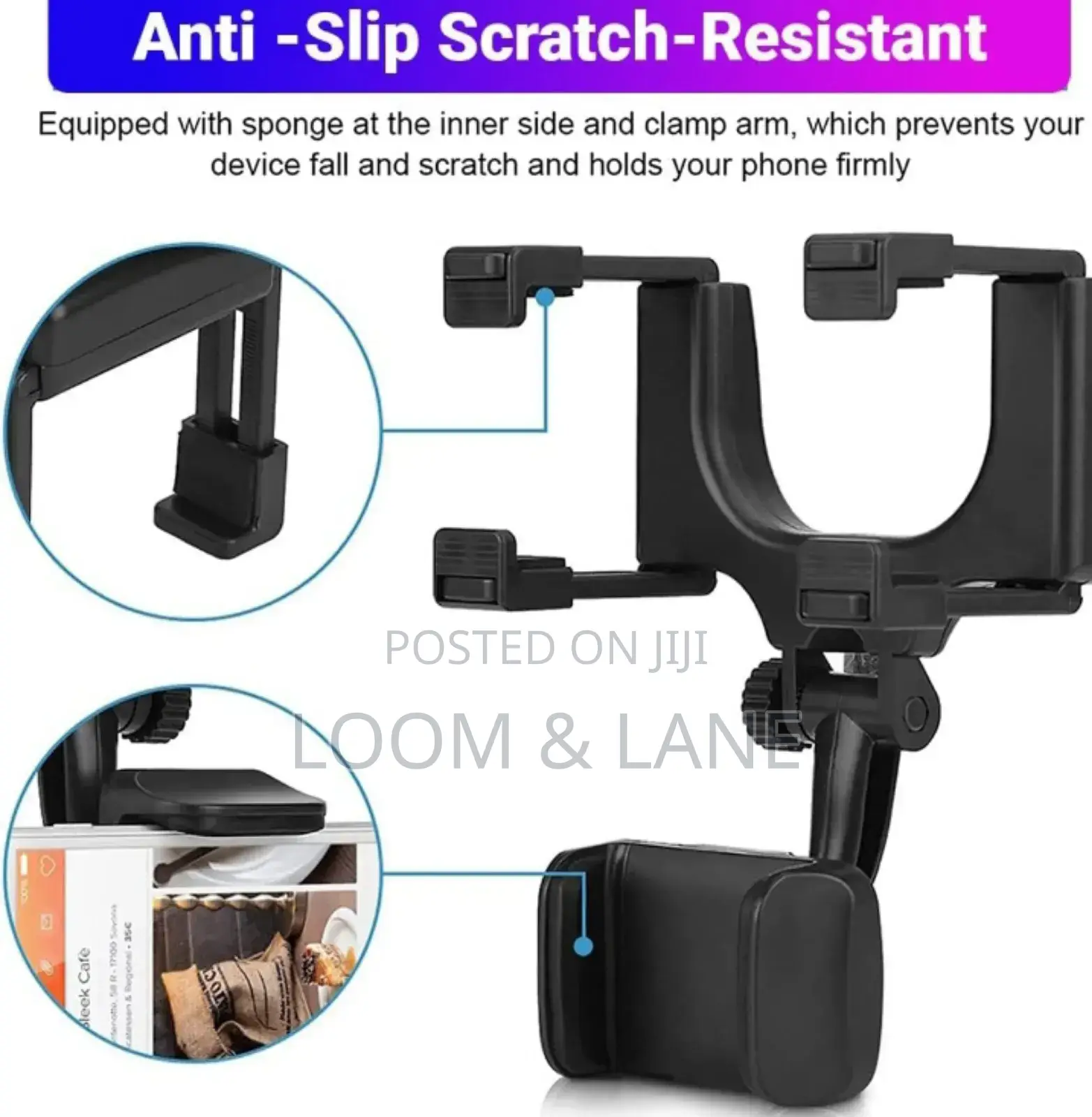 Go Des Car Rearview Mirror Holder Phone Bracket
