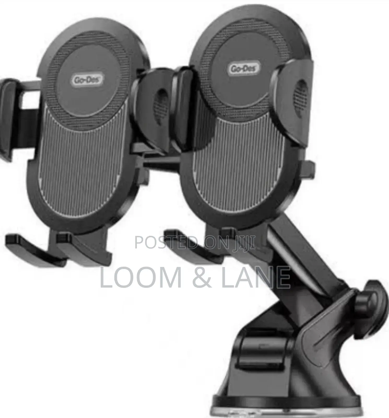 Go Des Gd-Hd207 Suction Cup Design Double Car Phone Holder