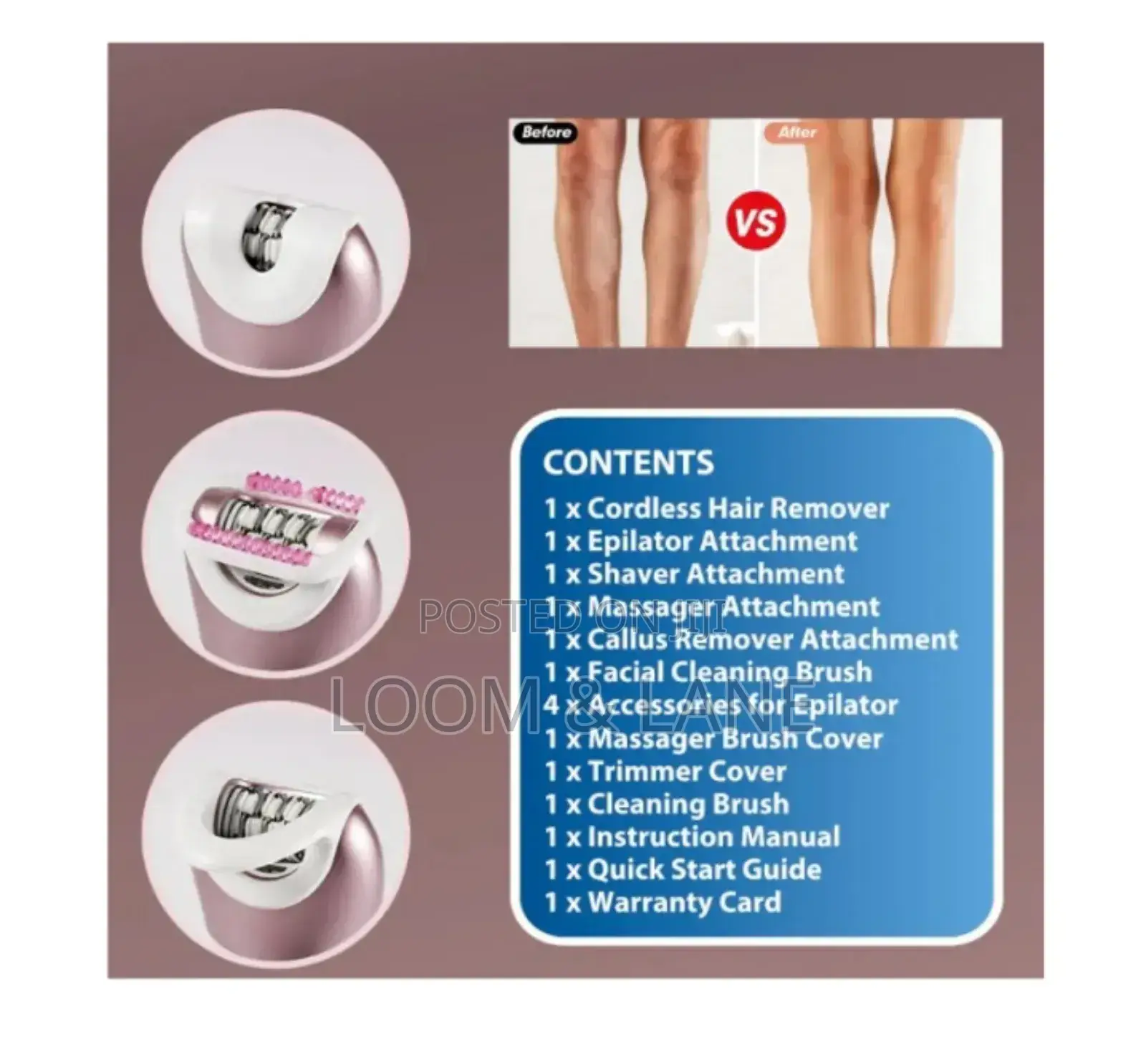 Multifunctional Waterproof Led Rechargeable Hair Removal Set