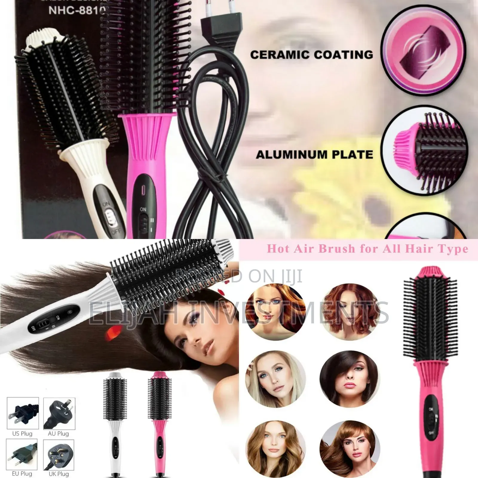 2-in-1 Hair Straightener Fast Heat Styling Tool