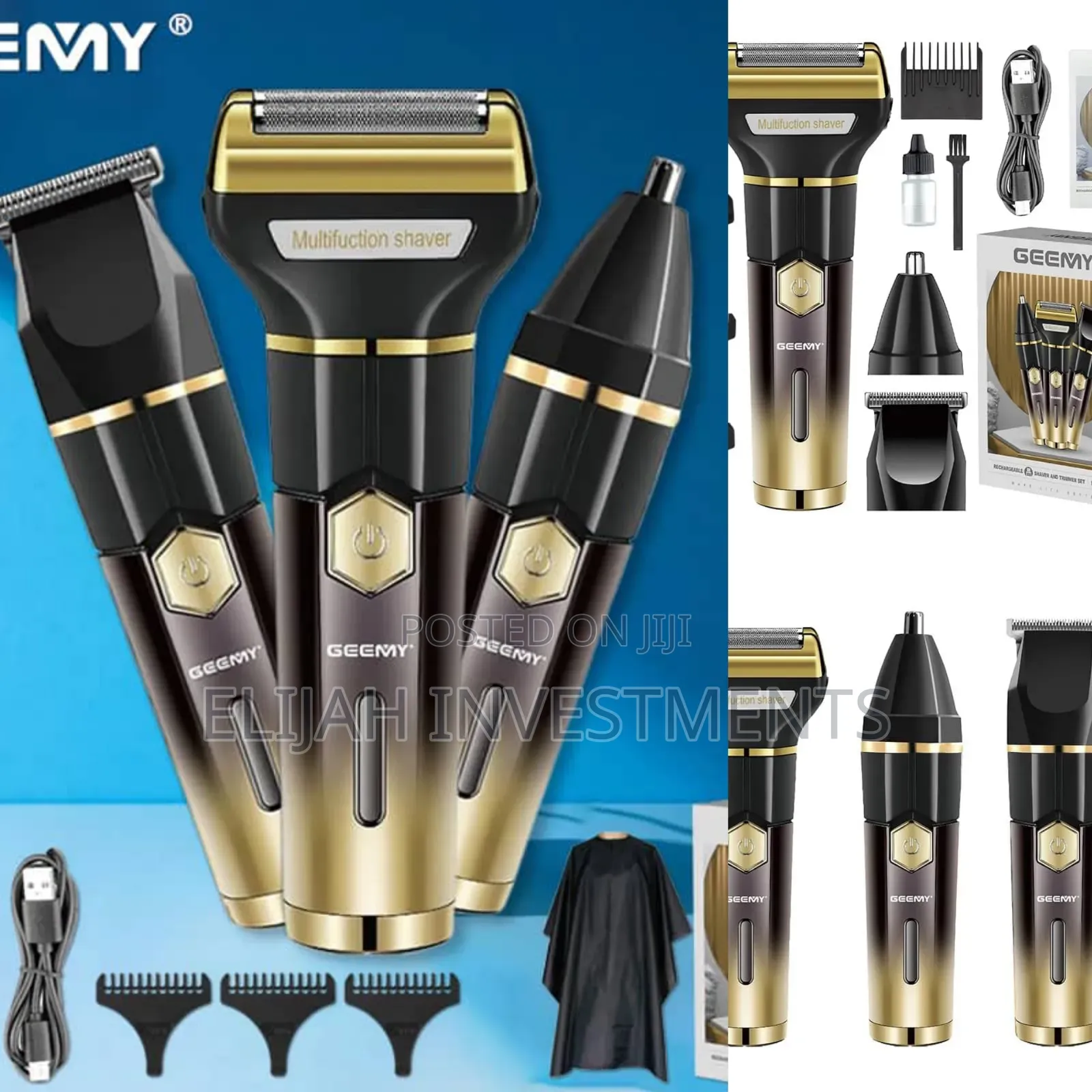 Geemy 3-in-1 Rechargeable Shaver/Trimmer Set(Model Gm-8065)