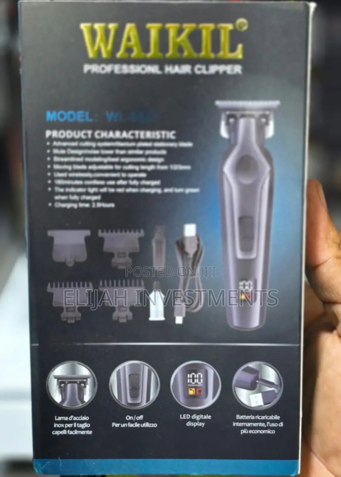 Waikil Wl-9851 Waterproof Body Hair Clipper