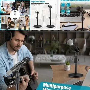 Photo - Universal Desktop Microphone Stand Black
