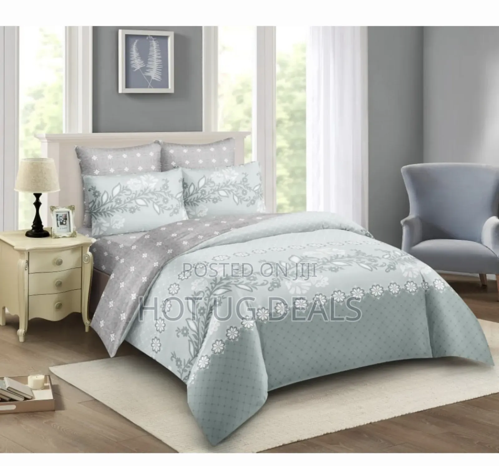 5x6 4pcs Duvet Set 1bedsheet 2 Pillowcases- Multicolor