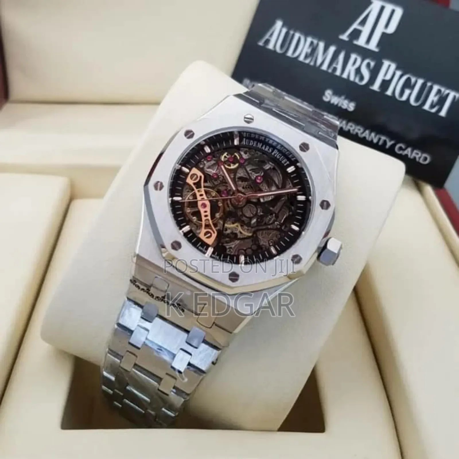 Silver Original Audemars Piguet Mechanical Skeleton Watch