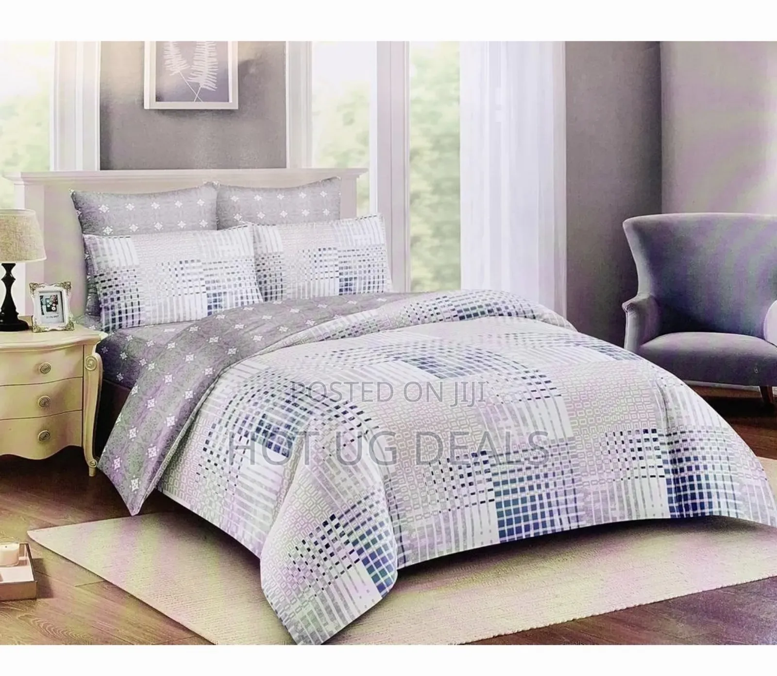 4 Pieces Duvets 5*6 ✓2 Pillowcases ✓1 Bedsheet With Duvet