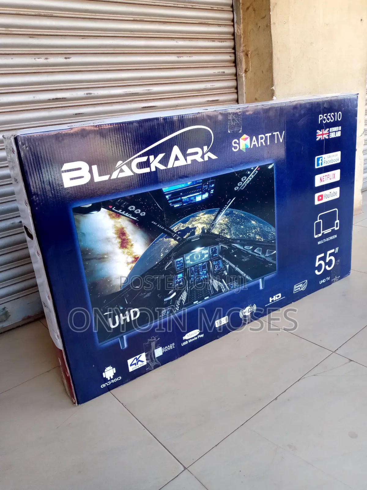 New 55" Black Ark Smart Android Frameless Digital Tv