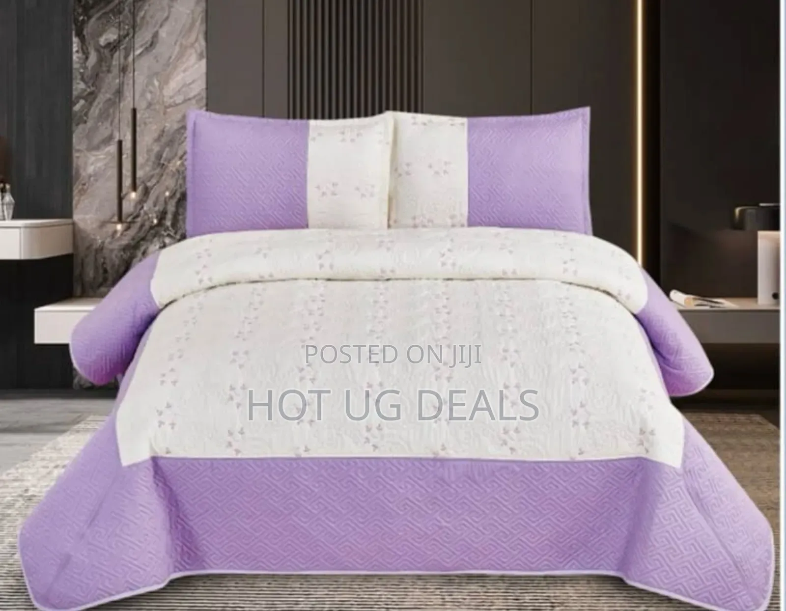 6x6 Duvet Bedspread With Bedsheet, 2 Pillowcases- Pints Vary