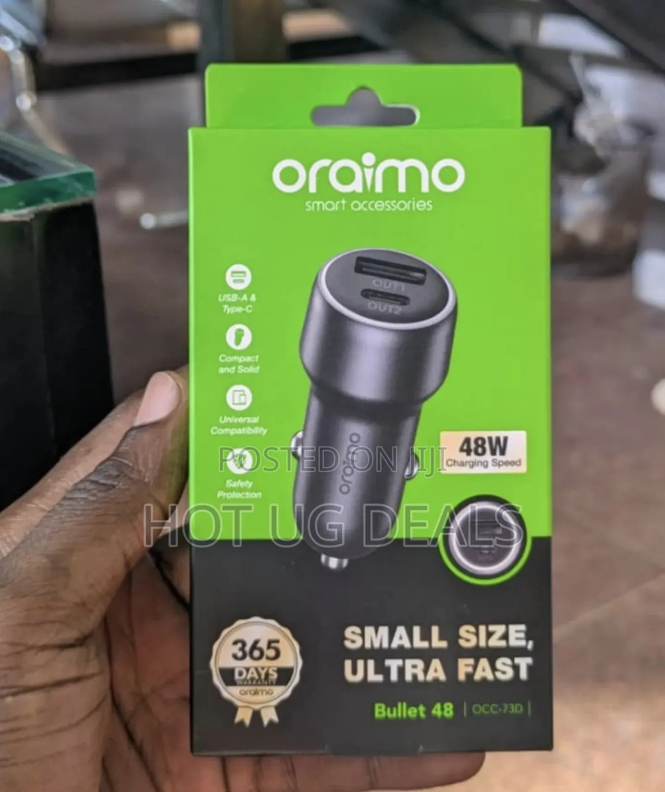 Oraimo Car Charger 2-in-1 Lightning & Micro Usb Cable