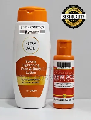 New Age, Latest Strong Lightening Face and Body Lotion, Serum and Soap