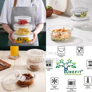Borosilicate Glass Round Multipurpose Food Storage Container