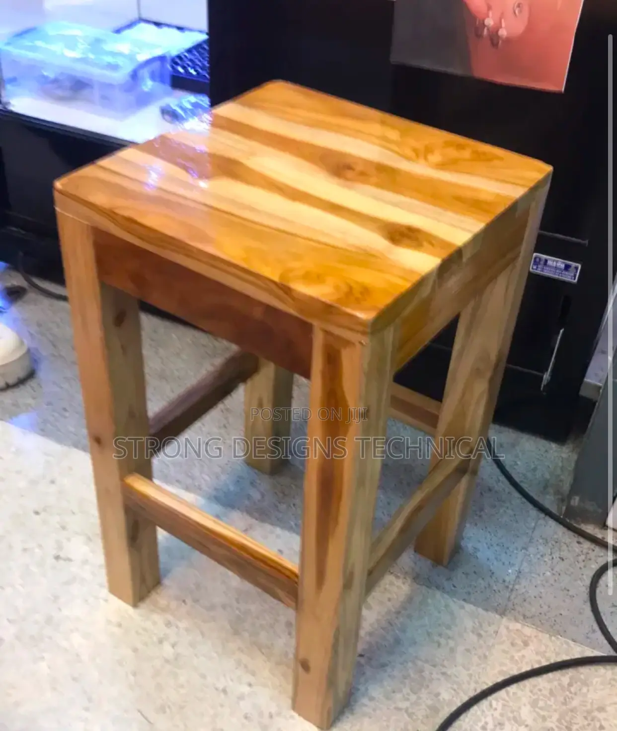 Wooden Low Stool.
