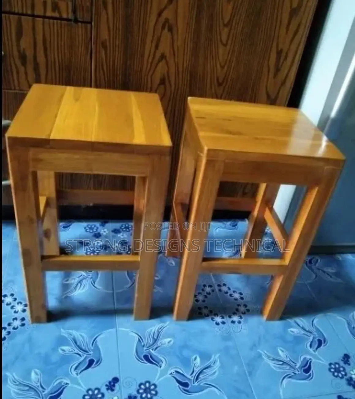 Wooden Low Stool.