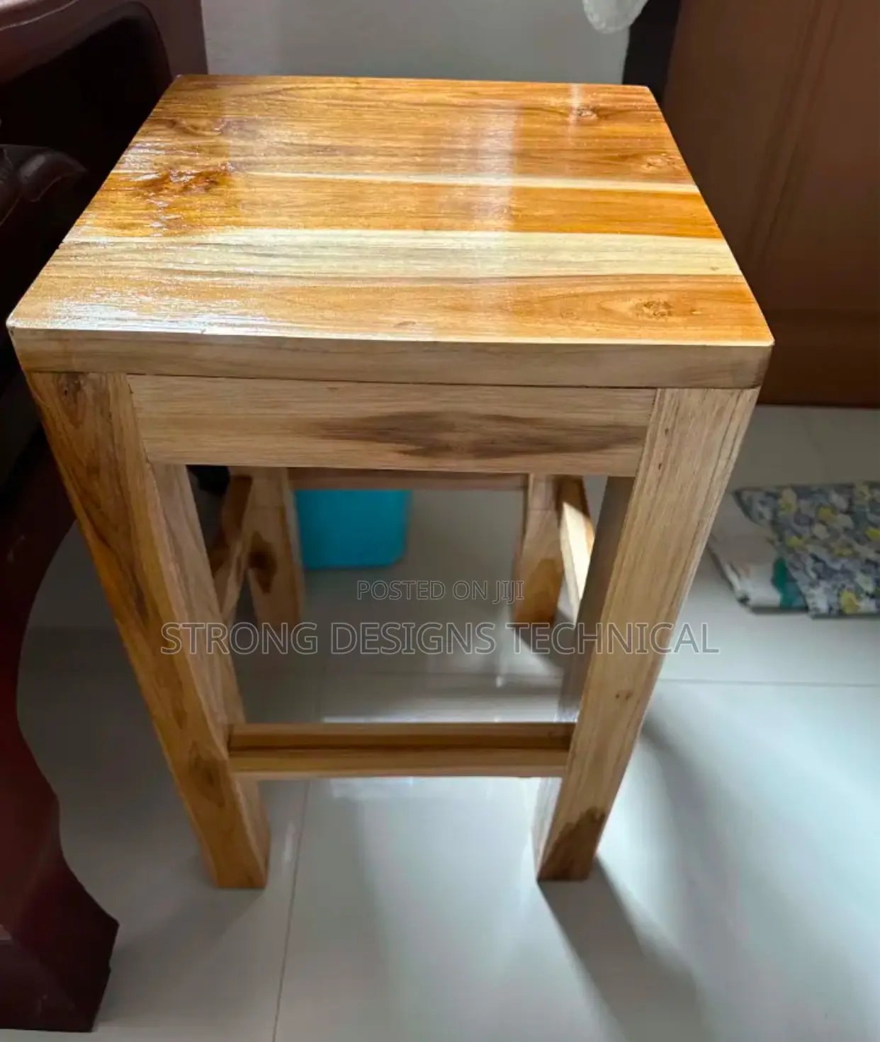 Wooden Low Stool.