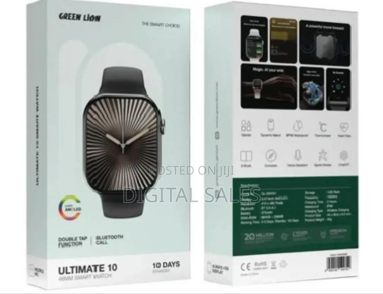 Premium Green Lion Ultimate 42mm Black Watch