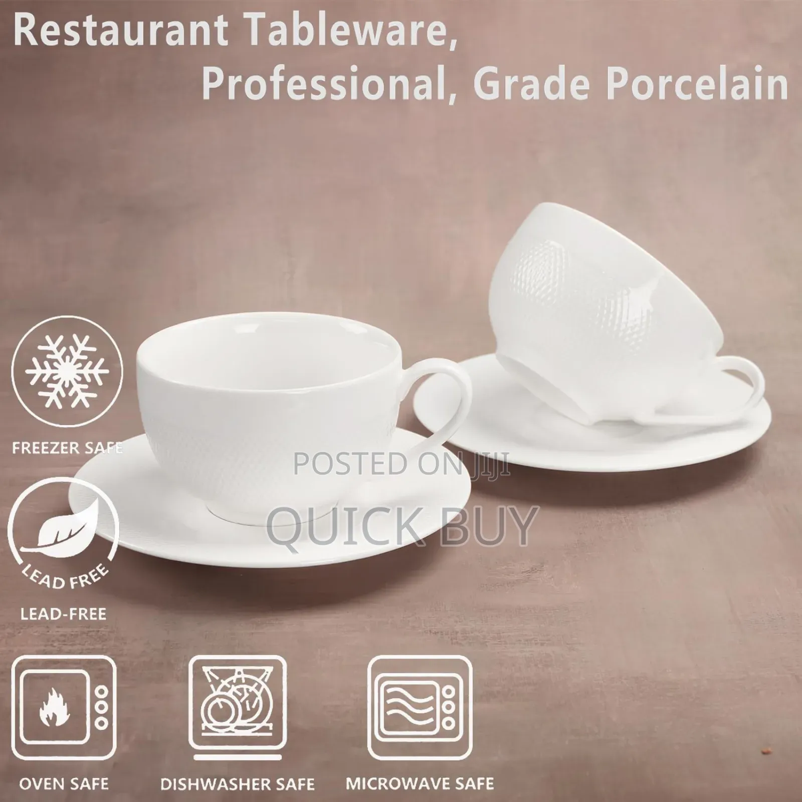 6pcs Cappuccino Cup and Saucer Set