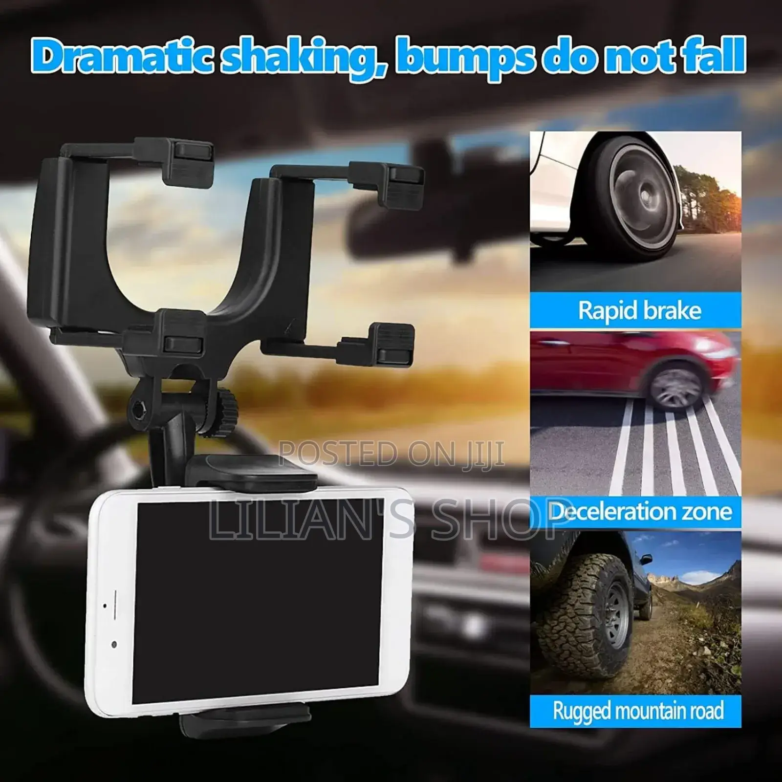 Go Des Car Rearview Mirror Holder Phone Bracket