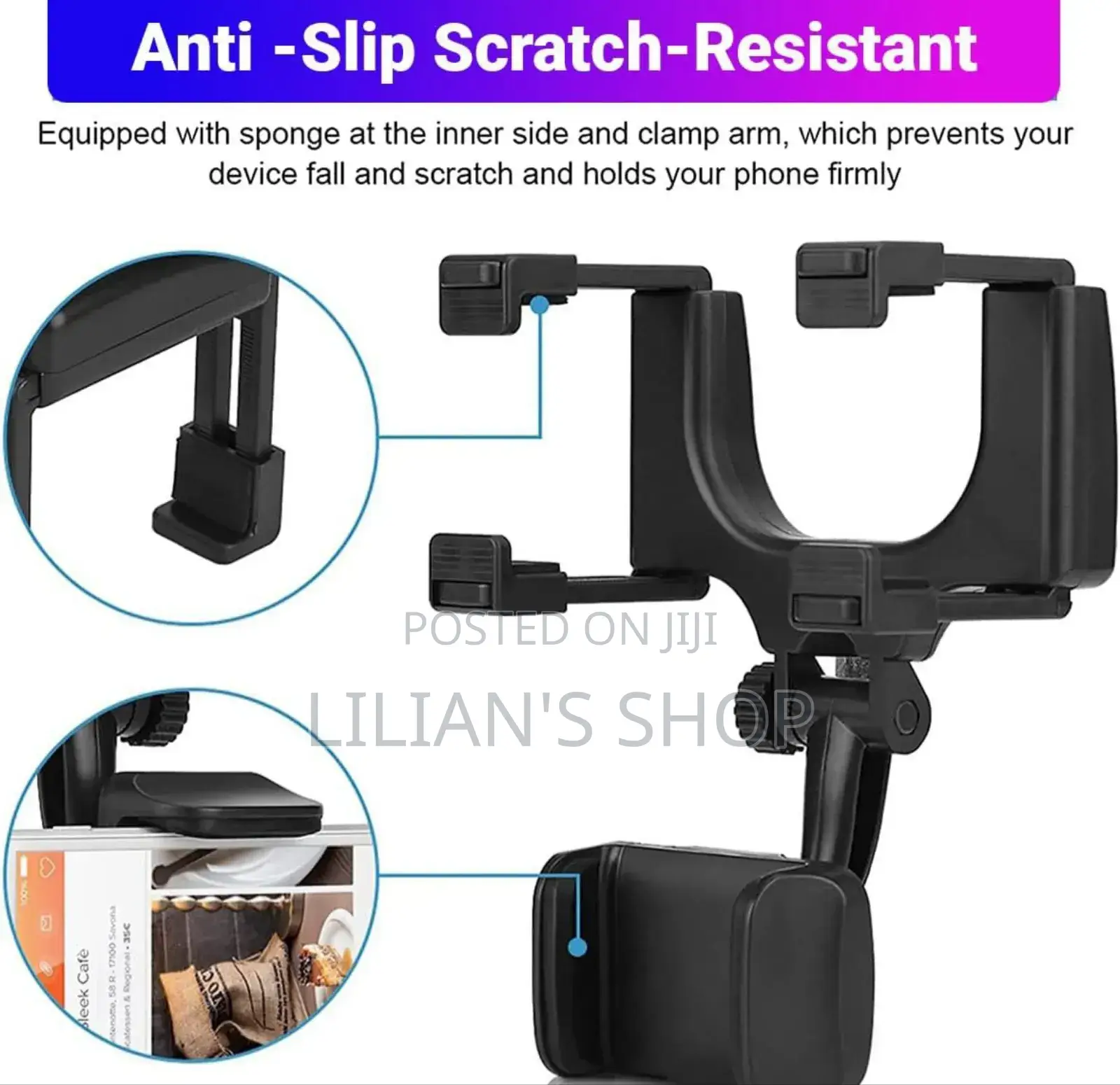 Go Des Car Rearview Mirror Holder Phone Bracket