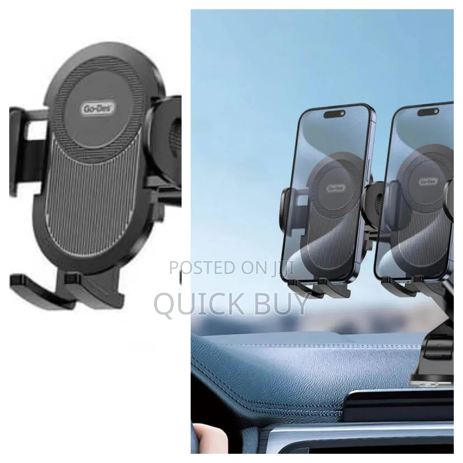 Dual Use Suction Cup Design Double Car Phone Holder