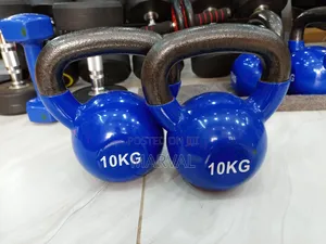 Kettlebells Set of Two 10kg Blue With Black Grip
