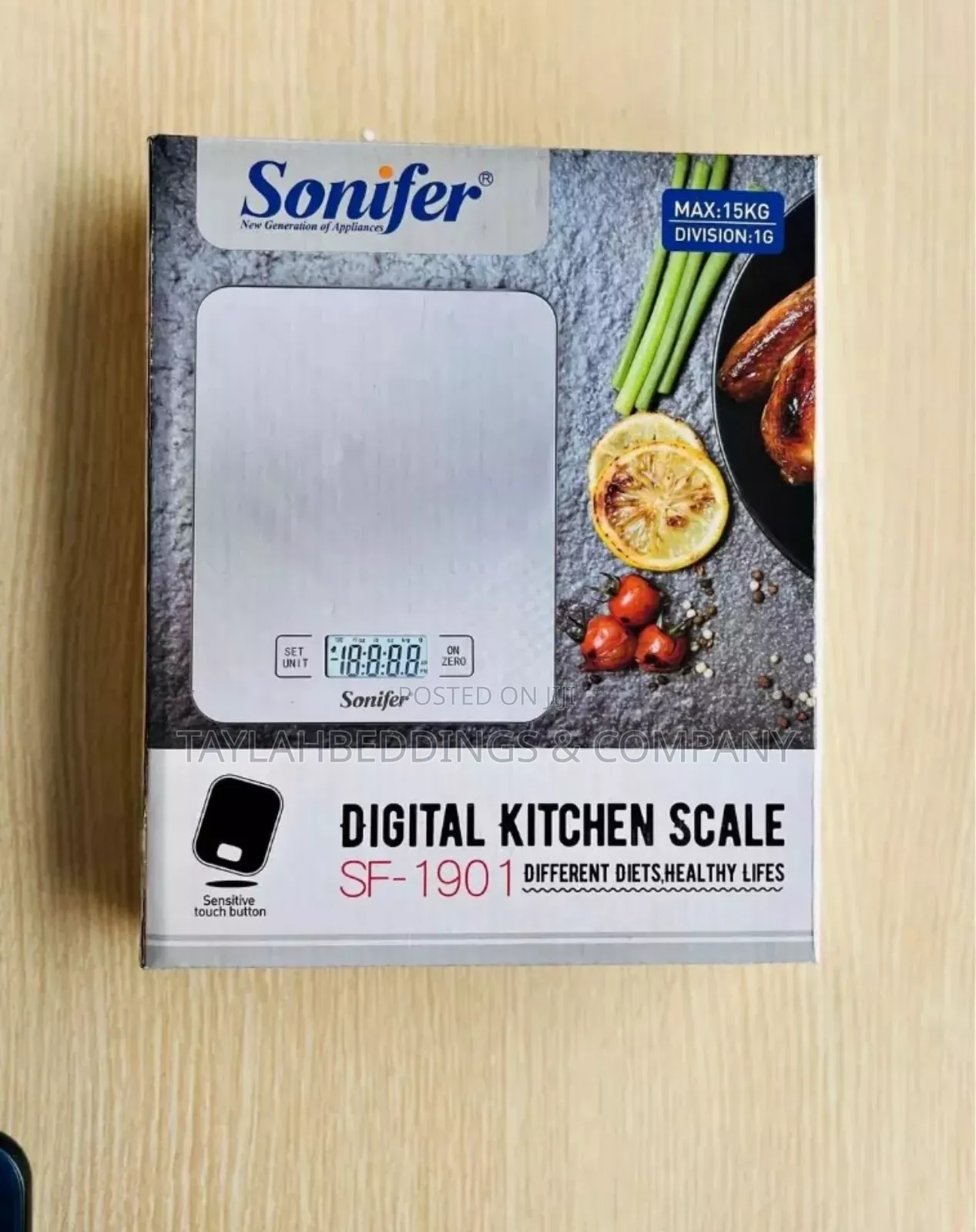 Sonifer15kg/1g Capacity for Kitchen Weighing Scales Digital