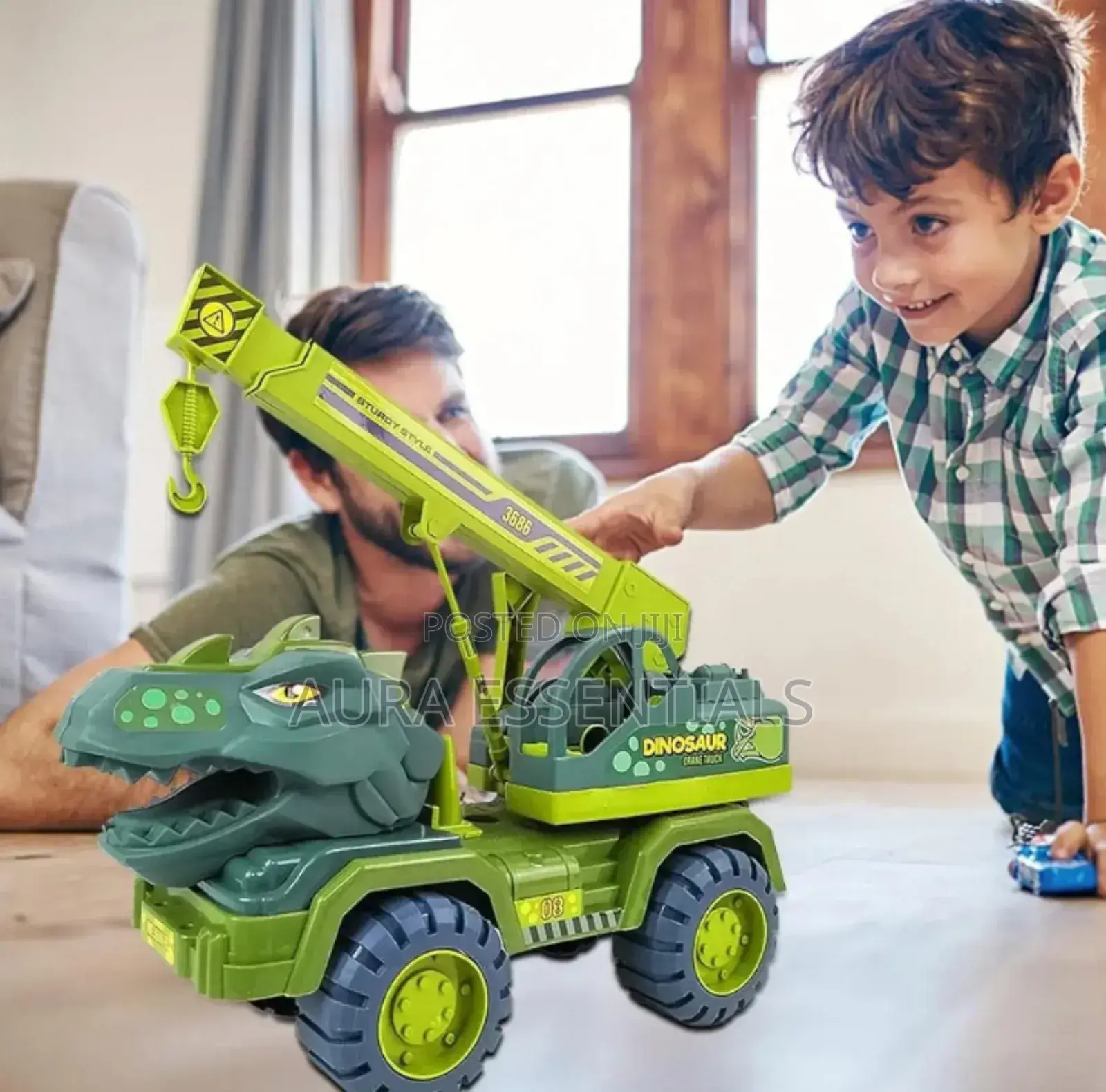 Children Dinosaur Crane Truck Car Toys