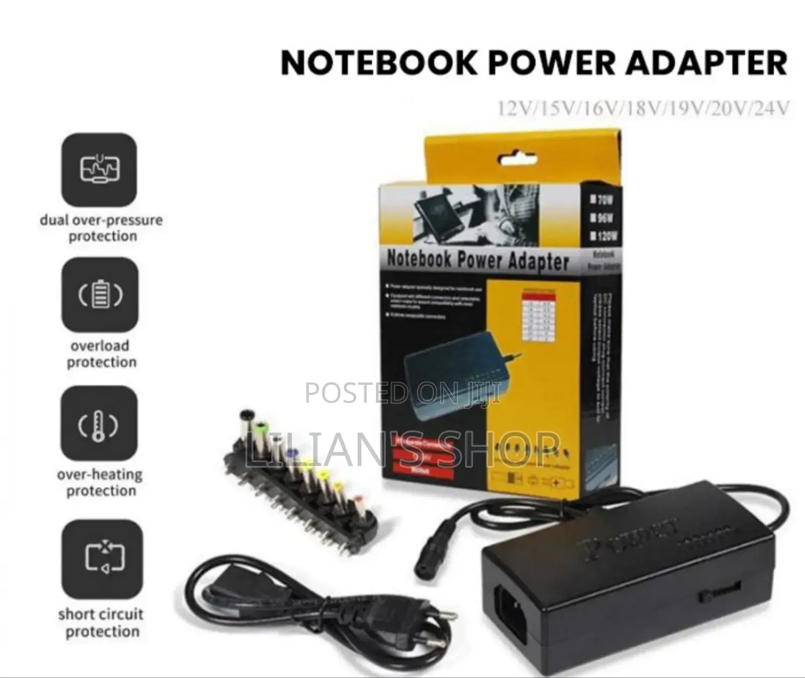 8 In 1 100w Universal Powersupply Laptop Charger